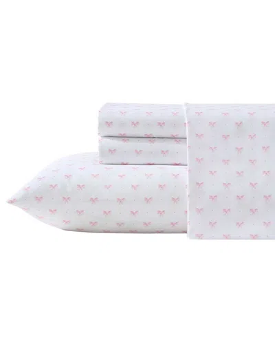 Laura Ashley Lovely Bows Ultra Soft Sheet Set In White