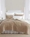 Laura Ashley Loves Ton Cotton Reversible 3-piece Quilt Set, Full/queen In Terracotta