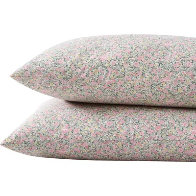 Laura Ashley Loveston Cotton Sheet Set In Pink/green