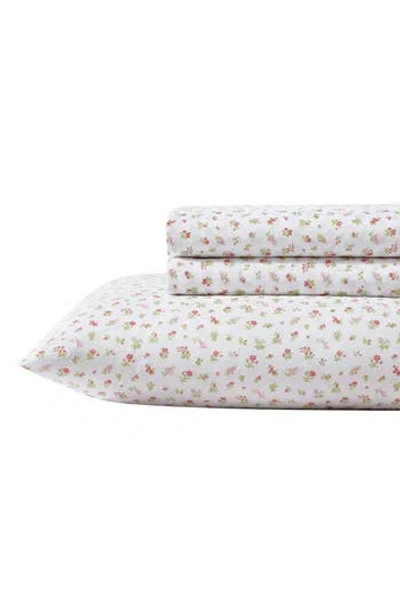 Laura Ashley Mae Floral Print Sheet Set In Pink