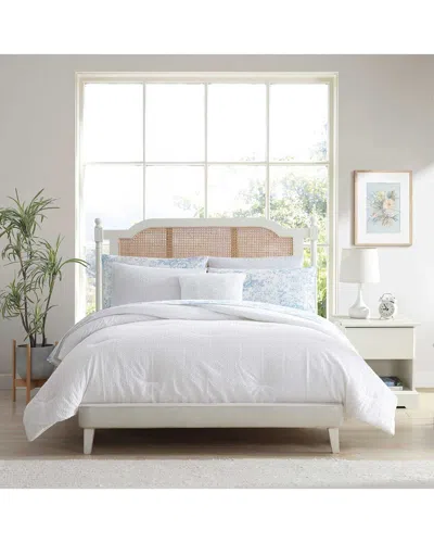 Laura Ashley Margaret Ultra Soft Microfiber Bundle Bed Set In White