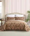 Laura Ashley Marta Reversible 2-pc. Quilt Set, Twin In Smoke Brown