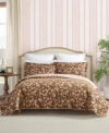 Laura Ashley Marta Reversible Quilt Sets In Smoke Brown