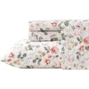 Laura Ashley Meadow Floral 200 Thread Count Cotton Percale Sheet Set In Multi