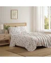Laura Ashley Meadow Floral Printed100% Cotton Percale Sheet Set