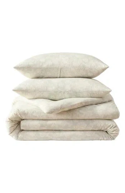 Laura Ashley Meredith Cotton Flannel Comforter & Sham Set In Neutral