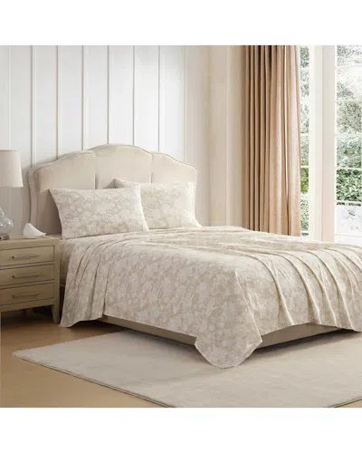 Laura Ashley Meredith Printed 100% Cotton Percale Sheet Set