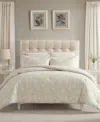 Laura Ashley Meredith Printed Flannel 3-pc. Comforter Set, King In Neutral