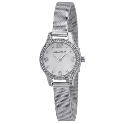 Pre-owned Laura Ashley Mini Mesh Bracelet Watch Comes In A Free Gift Box In Silver