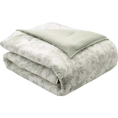 Laura Ashley Natalie Comforter & Sham Set In Sage