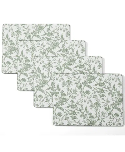 Laura Ashley Natalie Cork Placemats, Set Of 4 In Green