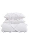 Laura Ashley Norah Microfiber Comforter & Sham 3-piece Set In White
