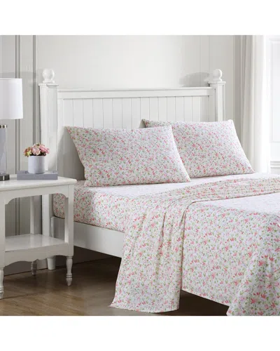 LAURA ASHLEY LAURA ASHLEY NORELLA COTTON PERCALE SHEET SET