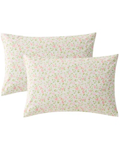 Laura Ashley Norella Cotton Pillowcase Set In Pink