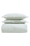 Laura Ashley Oxford Quilt & Sham 3-piece Set In Green