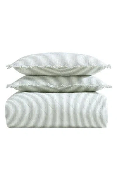Laura Ashley Oxford Quilt & Sham 3-piece Set In Blue