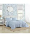 Laura Ashley Oxford Stripe Reversible Quilt Set