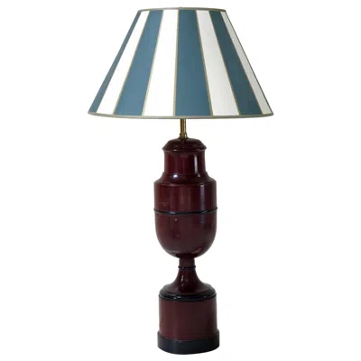 Pre-owned Laura Ashley Pair Of Biedermeier Turned Wood Lamps, Circa 1920s In Brown