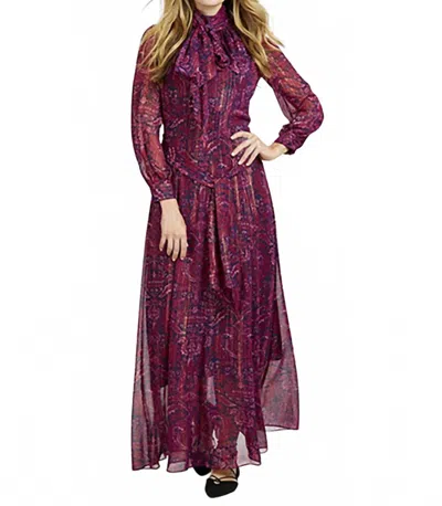 Laura Ashley Paisley Maxi Dress In Multi In Brown