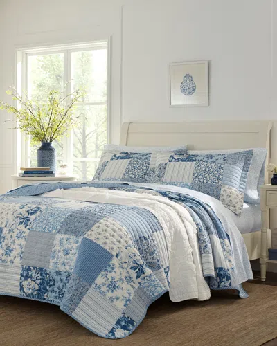 LAURA ASHLEY LAURA ASHLEY PAISLEY PATCHWORK QUILT SET