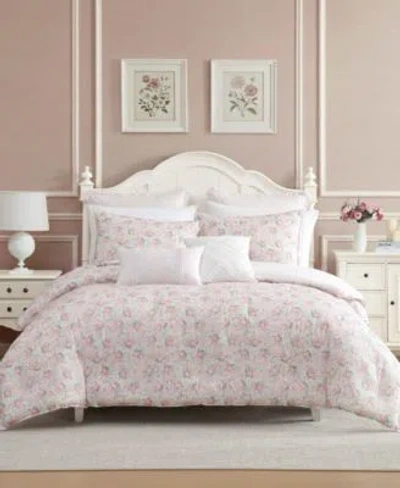 Laura Ashley Pamelas Posies Reversible Comforter Sets In Pink