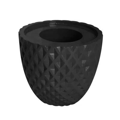 Laura Ashley Panama Resin Pot Planter In Black