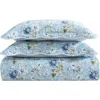 Laura Ashley Peony Garden Quilt & Sham 3-piece Set In Light Blue/green