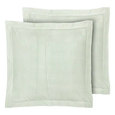 Laura Ashley Percale Novelty 100% Cotton Euro Sham With Envelope Closure In Green