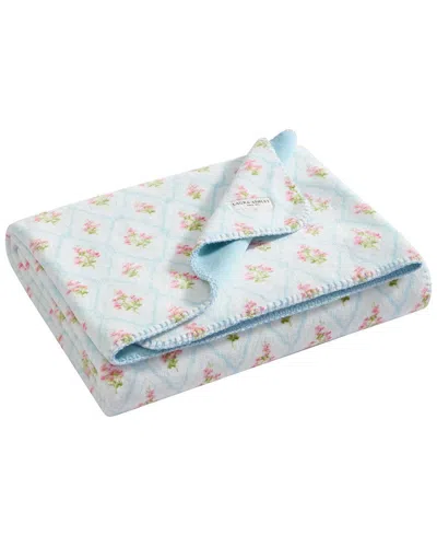 Laura Ashley Pinford Trellis Throw In Blue