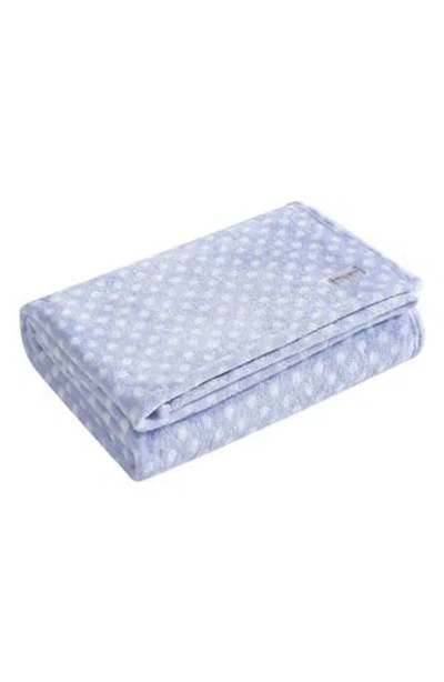 Laura Ashley Kids Plush Ultra Soft Plush Fleece-reversible Throw Blanket In Pretty Purple