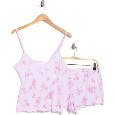 Laura Ashley Print Short Pajamas In Pink