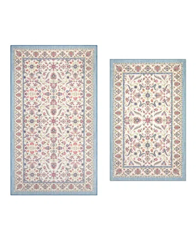 Laura Ashley Printed Chenille Chatsworth 2-pc. Rug Set In Multi