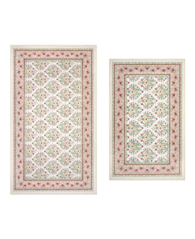 Laura Ashley Printed Chenille Deaney 2-pc. Rug Set In Brown