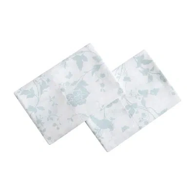 Laura Ashley Printed Cotton Sateen Pillowcase Set In Garden Palace Blue