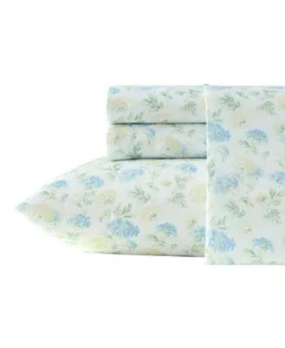 Laura Ashley Printed Satin Edwina Sheet Sets In Green