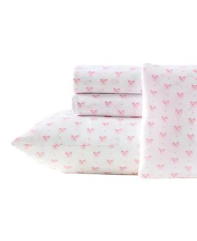 Laura Ashley Printed Satin Heart Of Mine Sheet Sets In Pink