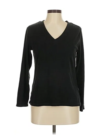 Pre-owned Laura Ashley Pullover Sweater In Black