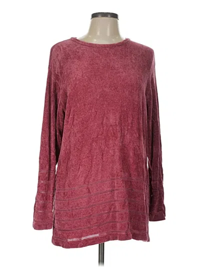 Pre-owned Laura Ashley Pullover Sweater In Burgundy