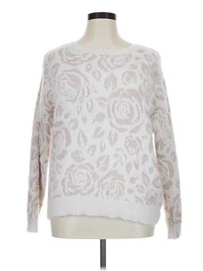Pre-owned Laura Ashley Pullover Sweater In Ivory