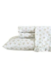 Laura Ashley Quartet Quilt & Sham 3-piece Set In Apricot/white