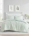 Laura Ashley Quartet Washed Microfiber 7-pc. Comforter Set, King In Green