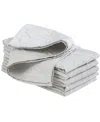 Laura Ashley Raised Woven Napkin 18" X 18", Set Of 6 In Snowflake
