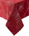 Laura Ashley Raised Woven Tablecloth, 60" X 120" In Poinsettia