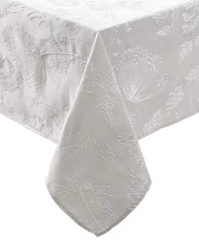 Laura Ashley Raised Woven Tablecloth, 60" X 120" In Cynthia Beige