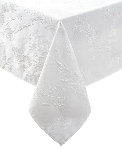 Laura Ashley Raised Woven Tablecloth, 60" X 120" In Cynthia White