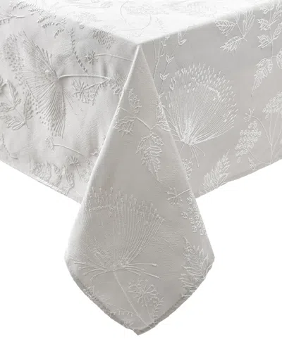 Laura Ashley Raised Woven Tablecloth, 60" X 84" In Cynthia Beige
