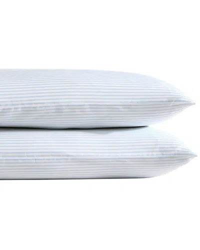 Laura Ashley Ramona Set Of 2 Sateen Shams In Blue