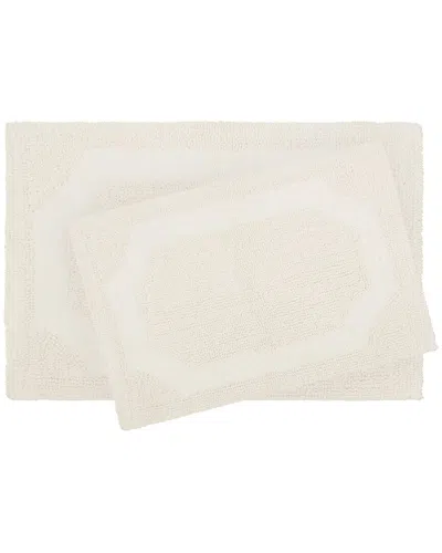 Laura Ashley Reversible Cotton 2pc Bath Rug Set