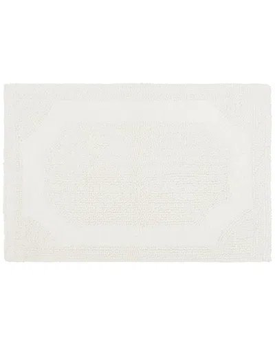 Laura Ashley Reversible Cotton Bath Rug In White