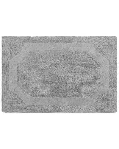 Laura Ashley Reversible Cotton Bath Rug In Gray